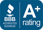 A+ rating on BBB badge