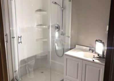 A shower stall replacement in Eastvale CA by RT Olson Plumbing