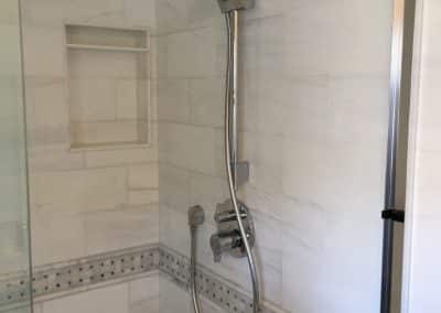 New cream tiled shower installation in Eastvale CA