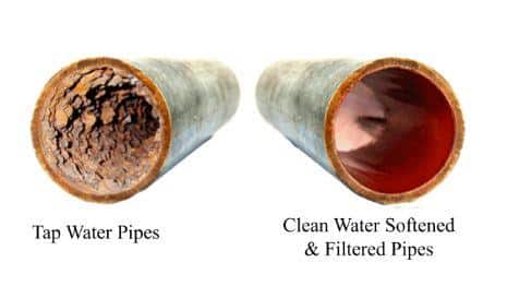 hard water damage inside copper pipe
