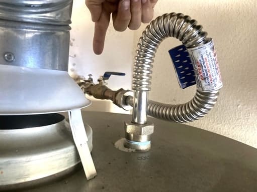 turn on water supply to water heater