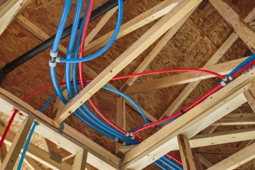 PEX pipe running in attic
