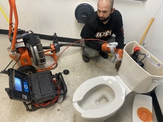 clogged drain inspection