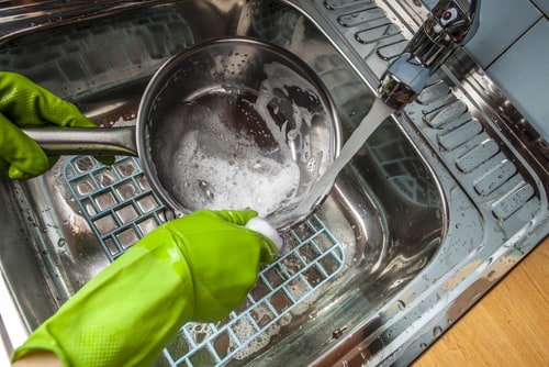 hot water heater needed to clean dishes