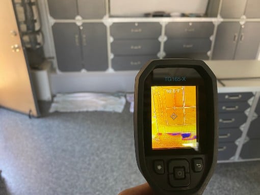 water leak detection by rt olson plumbing in corona california
