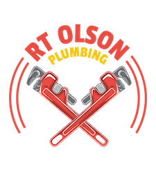 RT Olson Plumbing Logo - white