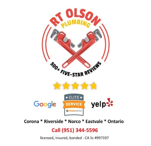 Top Rated Plumbing Company in Corona CA - RT Olson Plumbing - badg