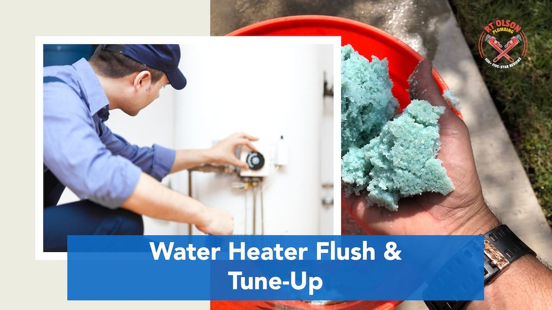 Water heater flush and inspection by RT Olson Plumbing in Corona CA