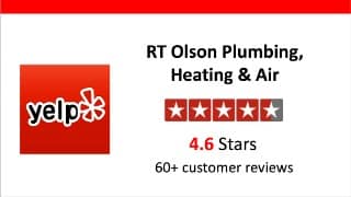Yelp Reviews Badge - RT Olson Plumbing, Heating & Air