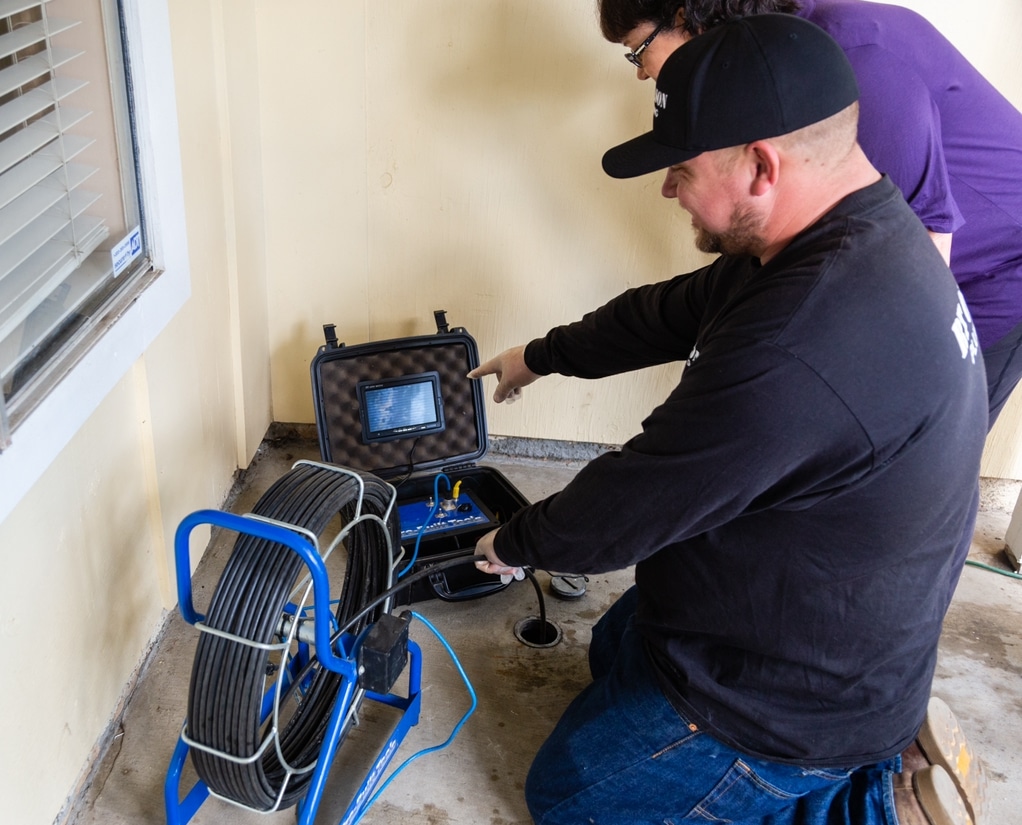 video camera drain inspection by RT Olson Plumbing
